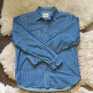 Non Stock Flyer Striped Denim Shirt